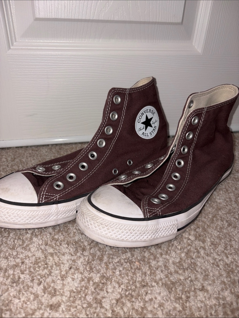 Converse High Top Sneakers - Brown and White